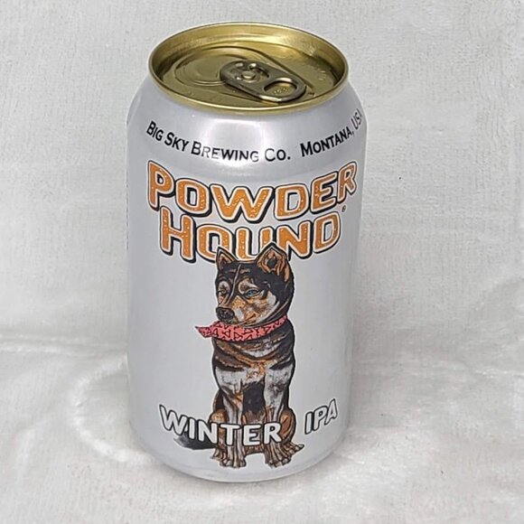 Big Sky Powder Hound Winter IPA Empty Beer Can Bottom Opened 12oz Missoula MT - Picture 2 of 8